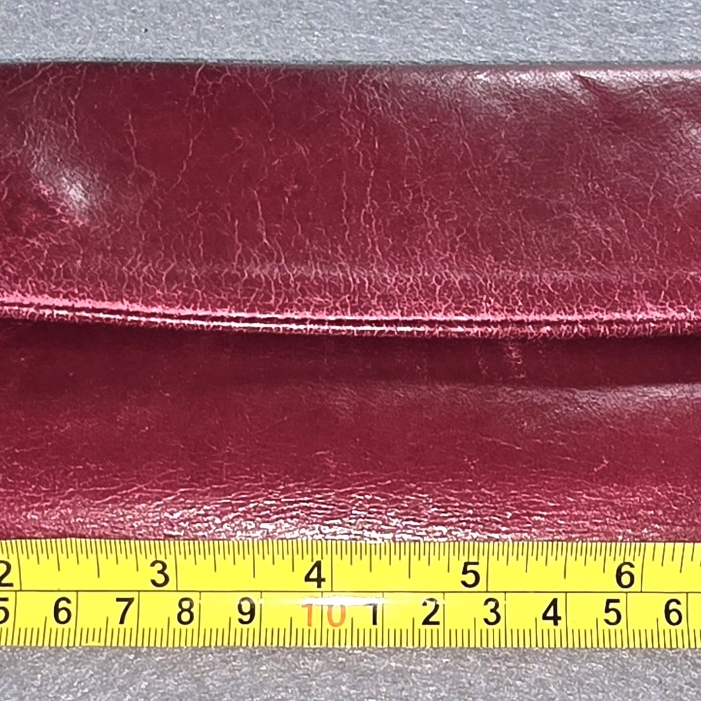 HOBO Leather Fold-Over Clutch in Deep Wine - Picture 12 of 12